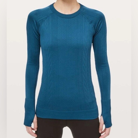 Lululemon Rest Less Pullover Carbon Blue Size 4 - Picture 4 of 10